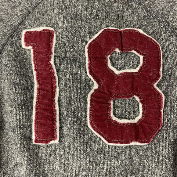 VTG Y2K Abercrombie Fitch Wool Cardigan Sweater Womens Medium Full Zip Varsity - Picture 10 of 13